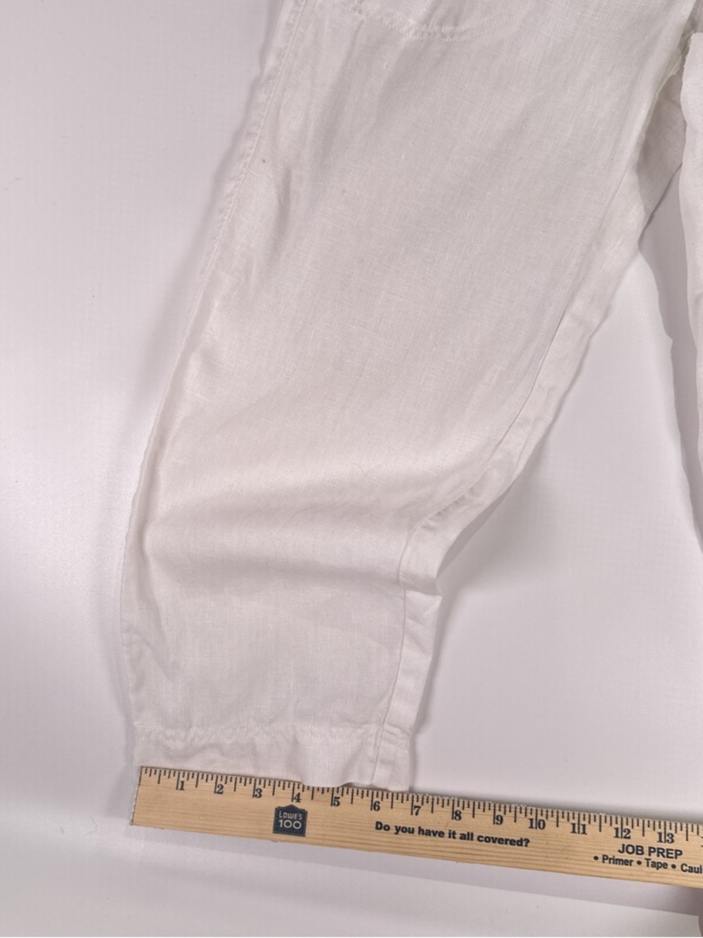 Tommy Bahama White 100% Linen Cropped Capri Pants Size 6 - Picture 10 of 15